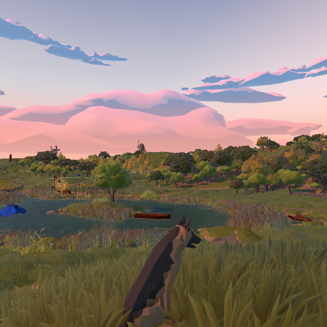Losti Signali gameplay showing the dog and colorful world